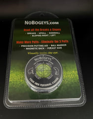 NoBogeys Precision Green Reader - Aluminum Golf Ball Marker with Magnetic Back - Pocket Size, Accurate Putting Aid for Golf